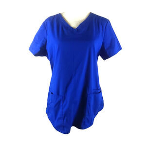 Scrub Star Women's Scrub Top Navy Blue Size Medium Medical Nursing